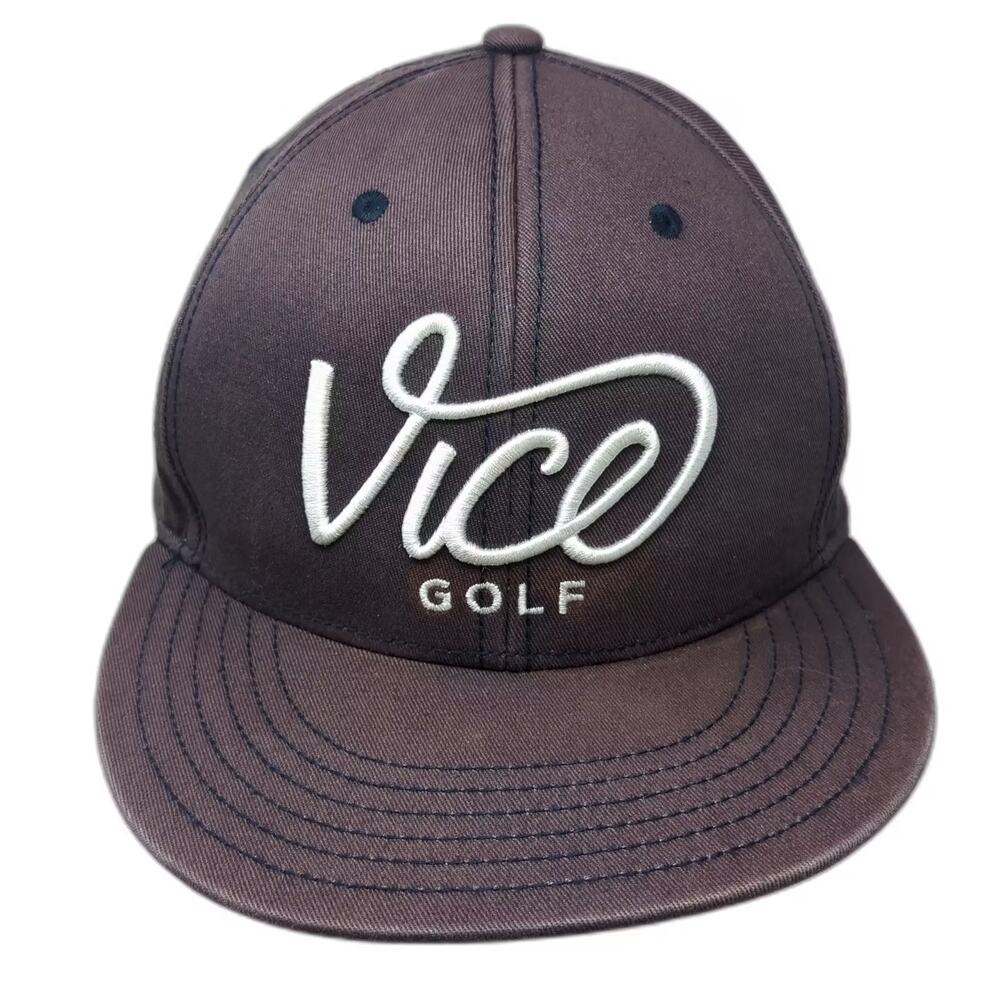 Vice Golf Snapback Hat Blue White One Size Adjustable Embroidered Cotton Script